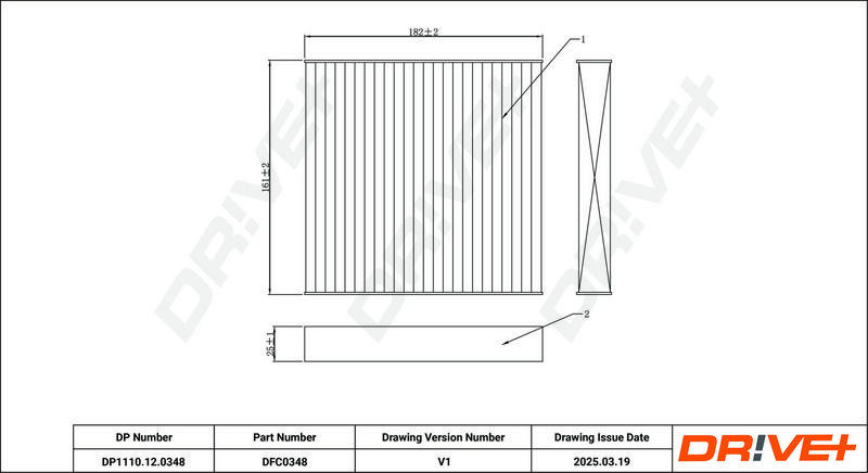 Filtru, aer habitaclu DP1110.12.0348 Dr!ve+