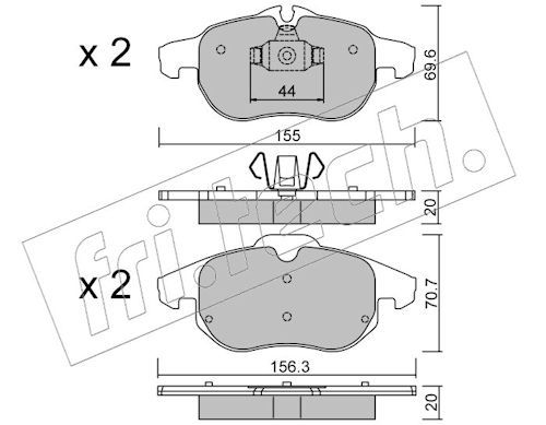 fri.tech. 556.0 Brake Pad Set, disc brake