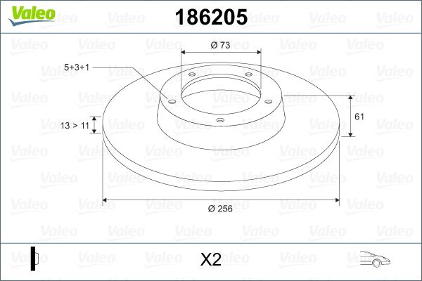 VALEO Remschijf 186205