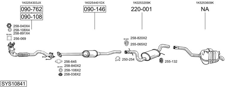 SISTEM DE ESAPAMENT BOSAL SYS10841