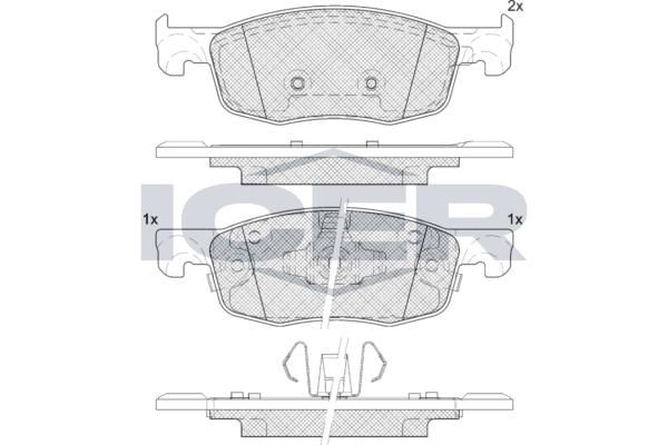 ANDEL 182435 - Brake Pad Set, disc brake