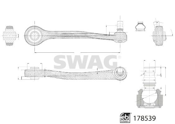 Важіль підвіски, підвіска коліс, Swag 33104579