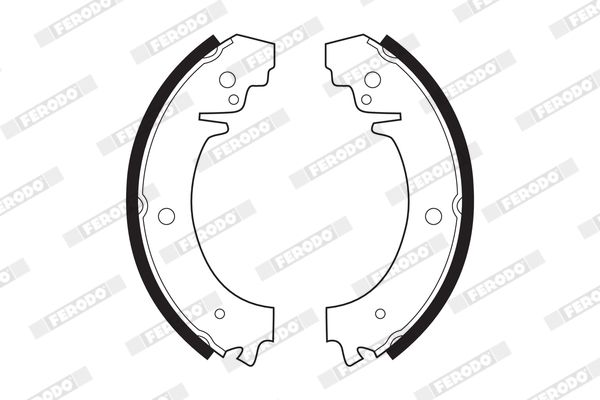 Комплект гальмівних колодок, 51мм, LADA 1200-1600/NIVA задн., Ferodo FSB59