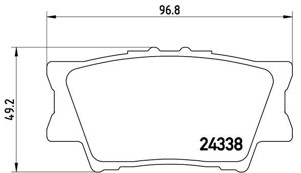 Колодка гальм. диск. TOYOTA CAMRY, RAV 4 задн. (вир-во BREMBO)