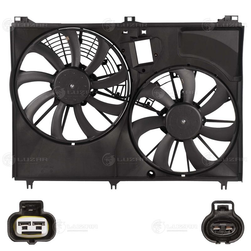 Мотор вентилятора охлаждения правый Toyota Highlander 14-19 3.5 низкий, шумит