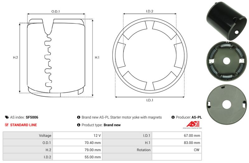 Mähis, starter, AS-PL SF5006
