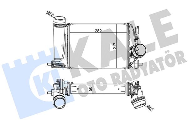 KALE RENAULT Интеркулер Grand Scenic IV,Megane IV,Nissan Qashqai II 1.2TCe