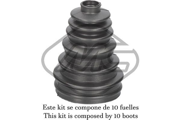 Metalcaucho Gofruotoji membrana, kardaninis velenas