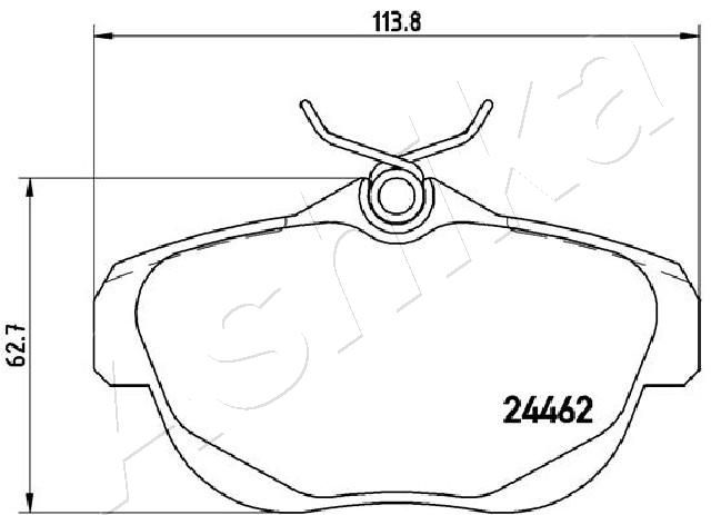 Комплект гальмівних накладок, дискове гальмо, Ashika 51-00-0607