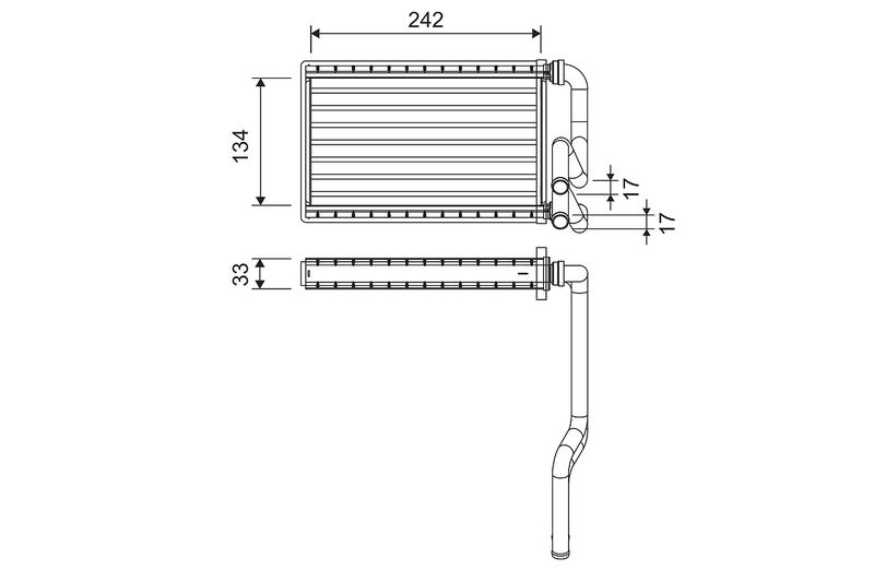 VALEO Hőcserélő, belső tér fűtés 811578