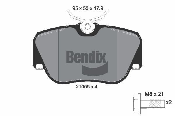 BENDIX Braking fékbetétkészlet, tárcsafék BPD1172