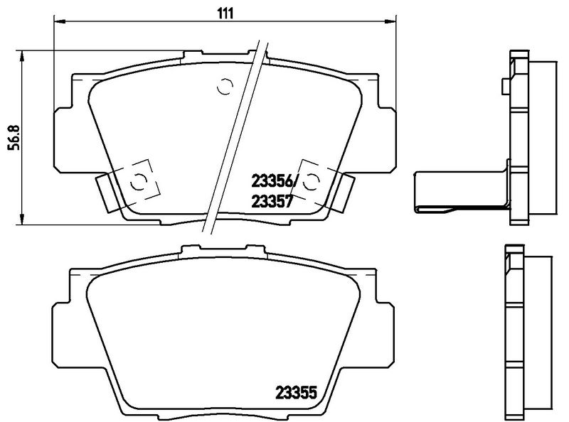 BREMBO P28040 Brake Pad Set, disc brake