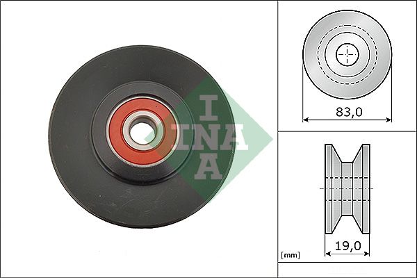 Натяжний ролик, клиновий ремінь, Ina 531093910