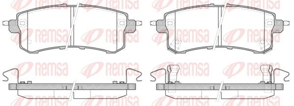 Дисковые тормозные колодки REMSA 144702