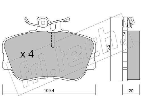 fri.tech. 161.0 Brake Pad Set, disc brake