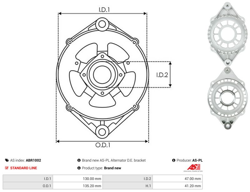AS-PL ABR1002 Protective Cap, alternator