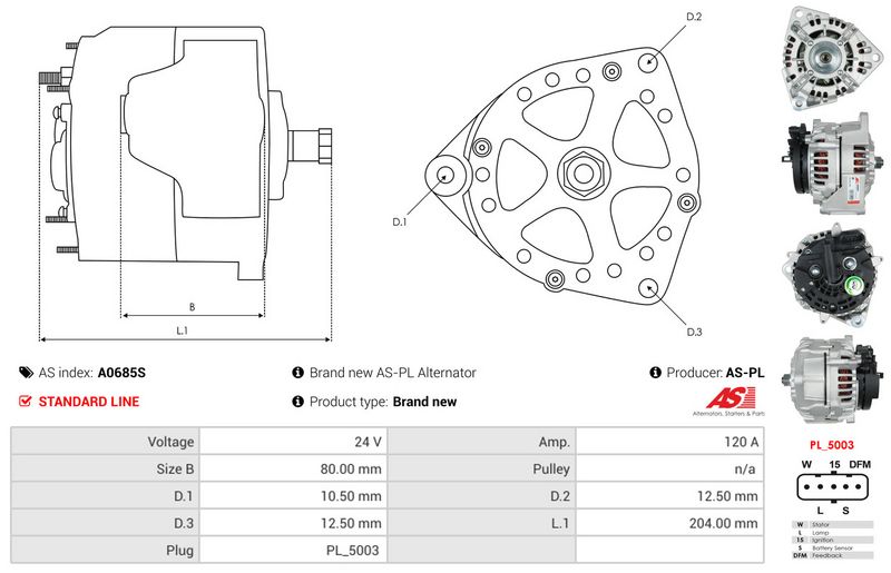 AS-PL A0685S Alternator