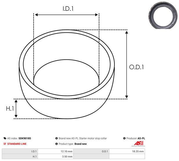 AS-PL SDK9018S Repair Kit, starter