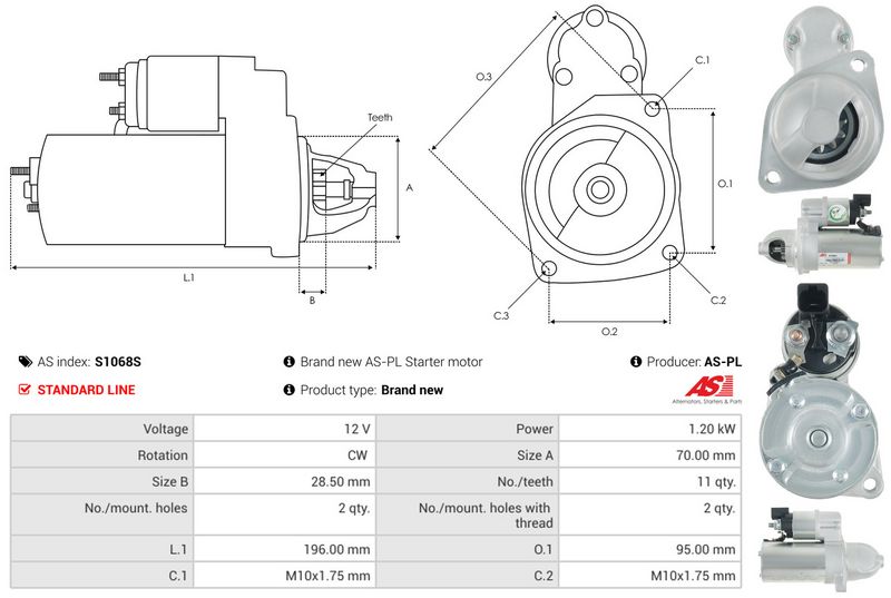 AS-PL S1068S Starter