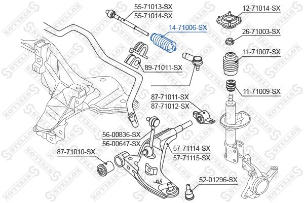 STELLOX 14-71006-SX Bellow, steering