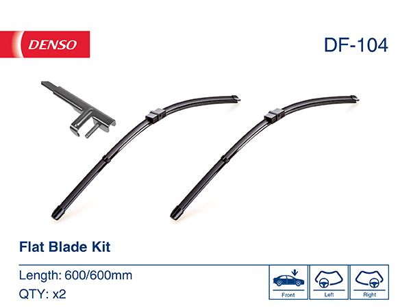 Комплект щіток склоочисника безкаркасних Denso Flat 600/600