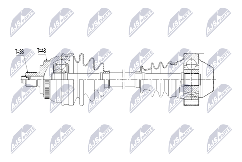 NTY NPW-FR-231 Drive Shaft