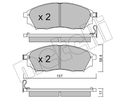 Plaquettes+de+frein+à+disque METELLI 22-0819-0