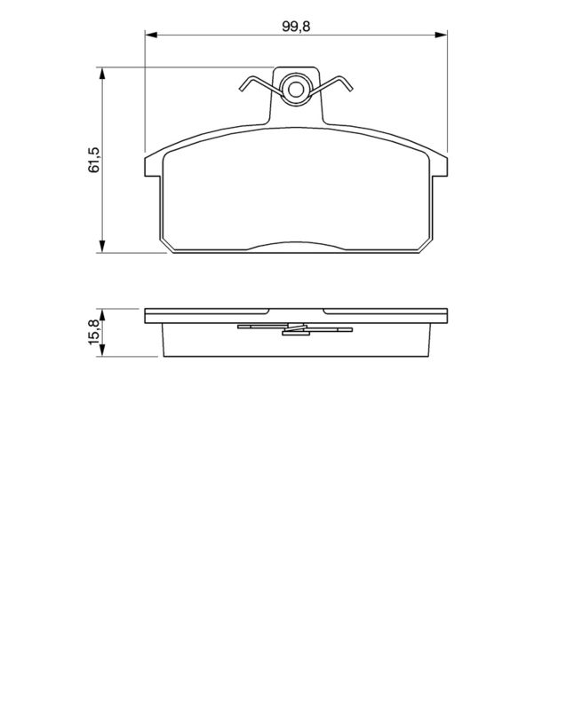 BOSCH 0986424274 Brake Pad Set, disc brake