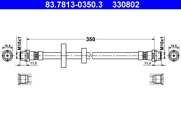 Furtun frana 83.7813-0350.3 ATE