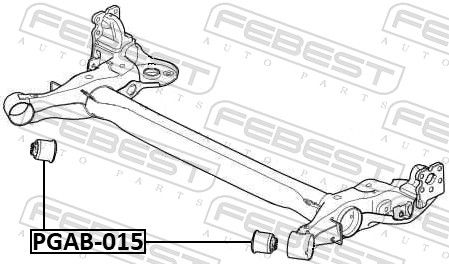 FEBEST PGAB-015 Bushing, axle beam