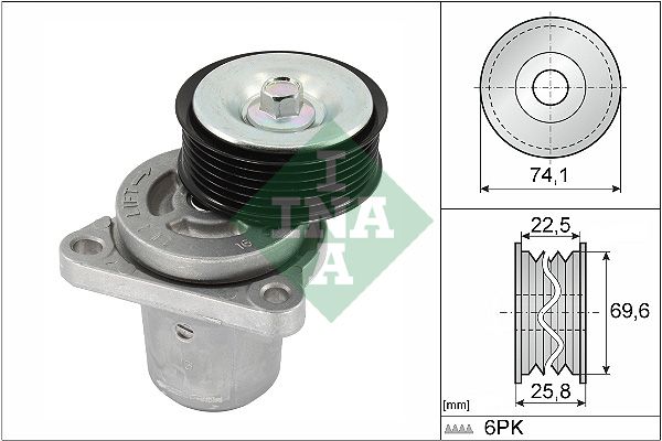 Schaeffler INA Szíjfeszítő, hosszbordás szíj 534 0406 10