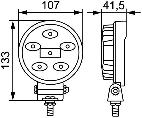 Прожектор робочого освітлення, Hella 1G0357108-012