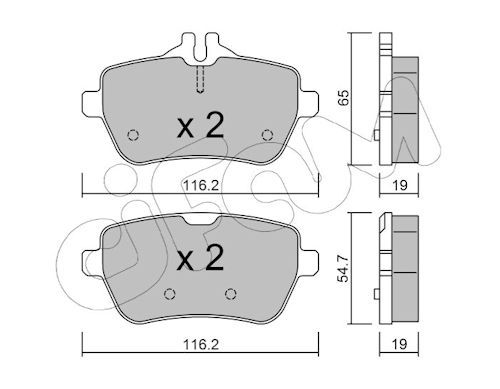 CIFAM 822-1022-0 Brake Pad Set, disc brake