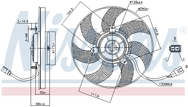 NISSENS 85680 Fan, engine cooling