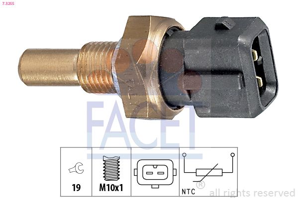 Датчик, температура оливи, Facet 7.3255