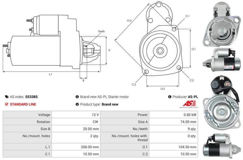 AS-PL S5338S Starter