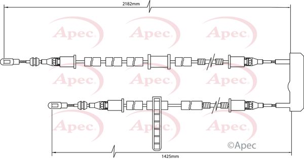 APEC Cable Pull, parking brake CAB1395
