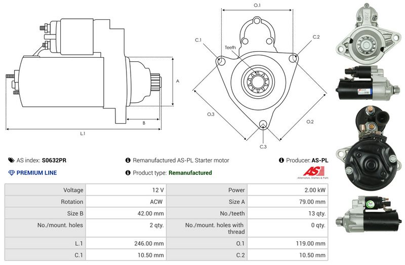 AS-PL S0632PR Starter
