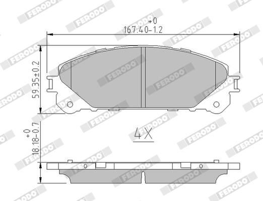 FERODO FDB4354 Brake Pad Set, disc brake