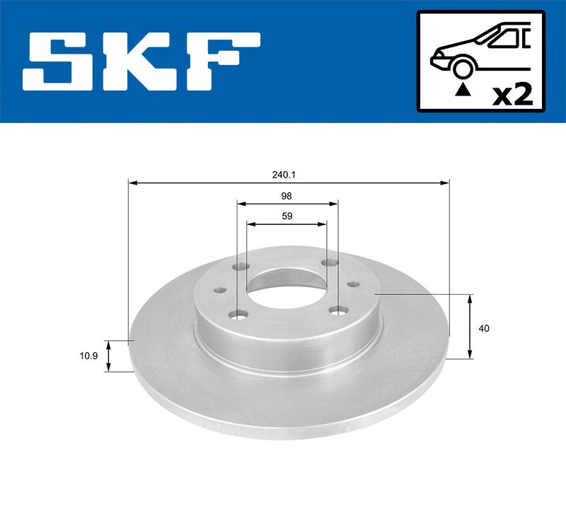 SKF VKBD 80058 S2 Brake Disc