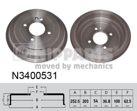 Гальмівний барабан, Nipparts N3400531