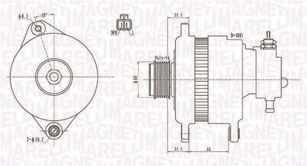 Генератор, Magneti Marelli 063731899010