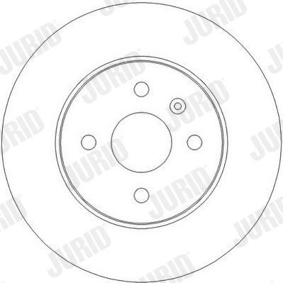 Гальмівний диск, повн., 264мм, кількість отворів 4, Opel Astra H, Combo, Meriva, Jurid 562254JC