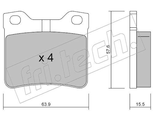fri.tech. 199.1 Brake Pad Set, disc brake