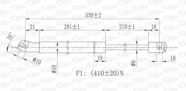 Open Parts GSR6057.00 Gas Spring, boot/cargo area