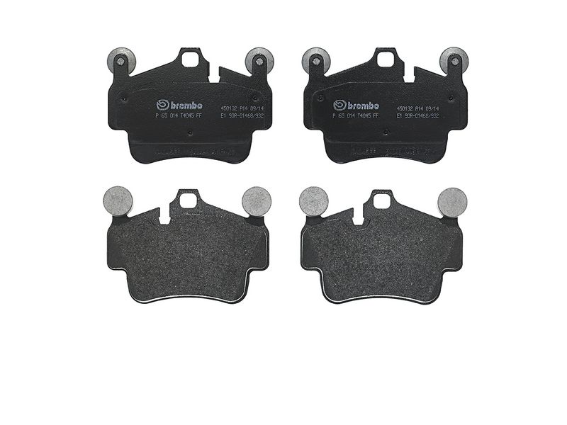 Piduriklotsi komplekt, ketaspidur, BREMBO P 65 014