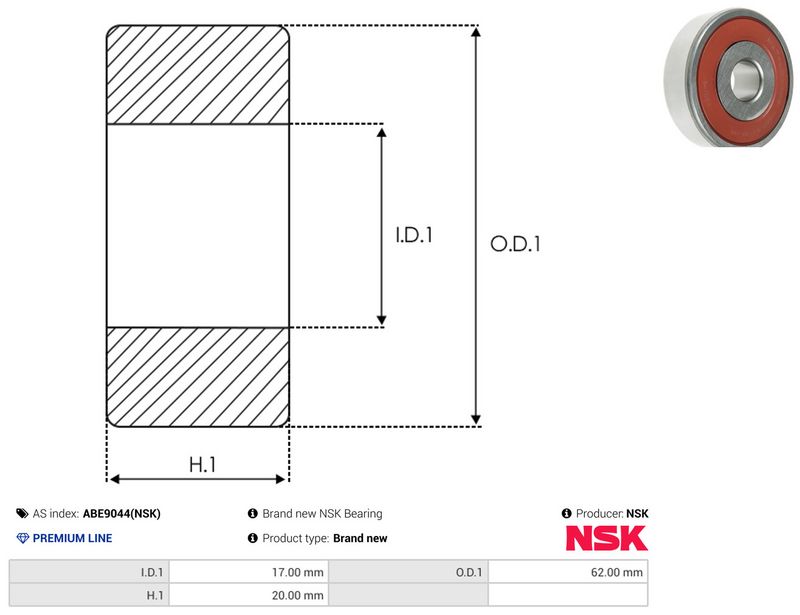 AS-PL ABE9044(NSK) Bearing
