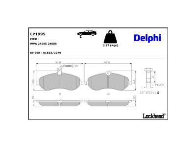 DELPHI LP1995 Brake Pad Set, disc brake