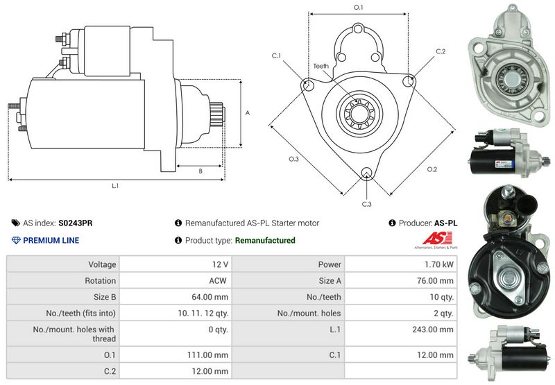 AS-PL S0243PR Starter