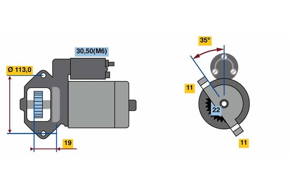 BOSCH önindító 0 986 023 760